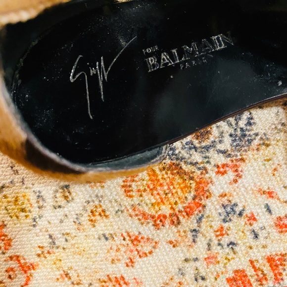 * Giuseppe X Balmain Calf Hair Leopard Sandals in size Women’s 36 * - Picture 8 of 14